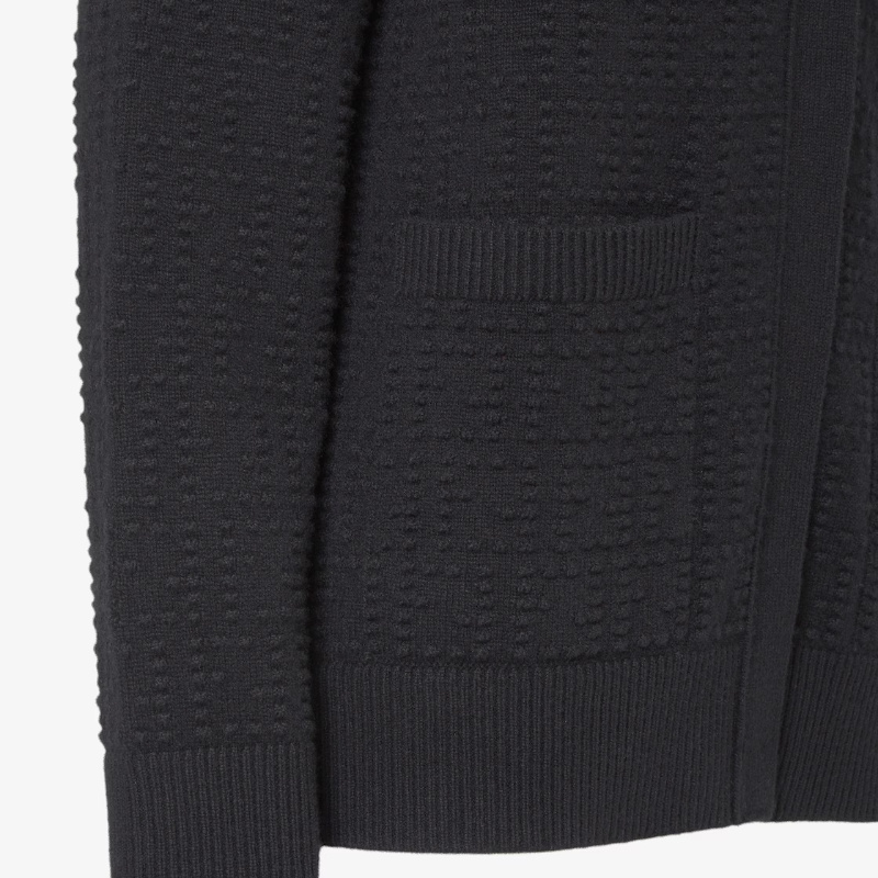 Fendi Cardigan Black Ff Cashmere And Wool Cardigan In Black