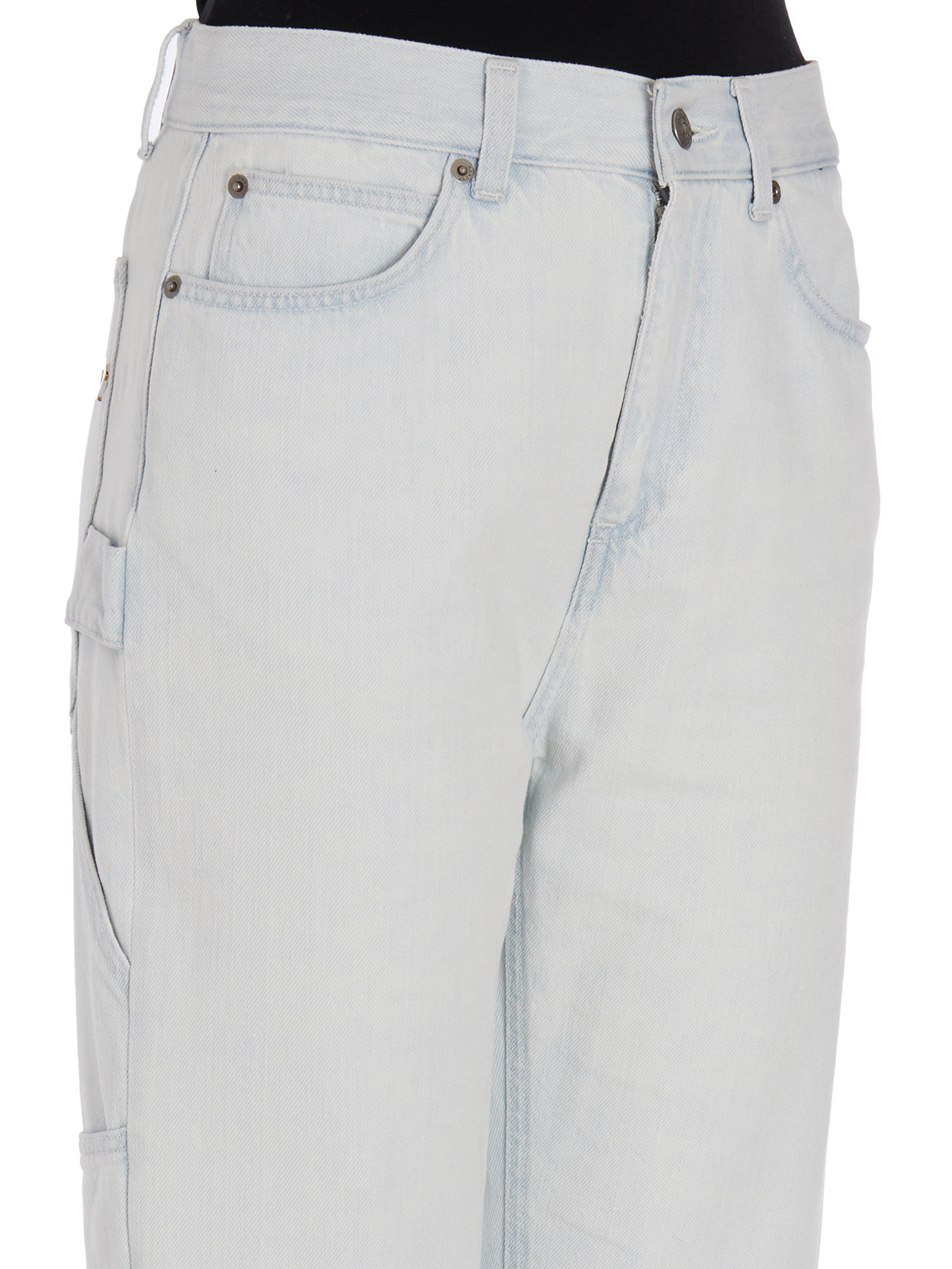 Dondup Five-pocket Denim Trousers In Gray