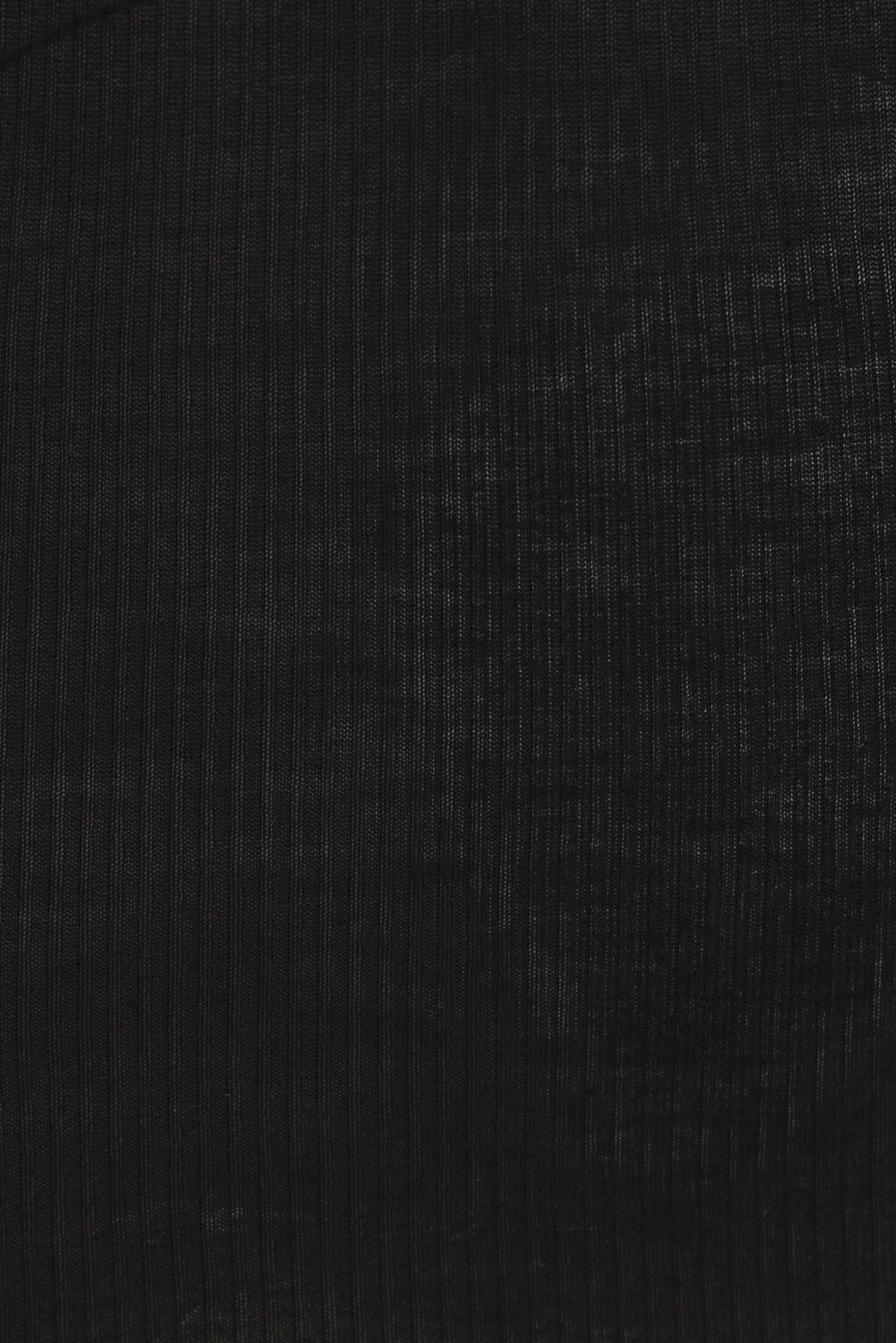 Rick Owens Ribbed Long-sleeve Top With Signature Back Stitching In Black