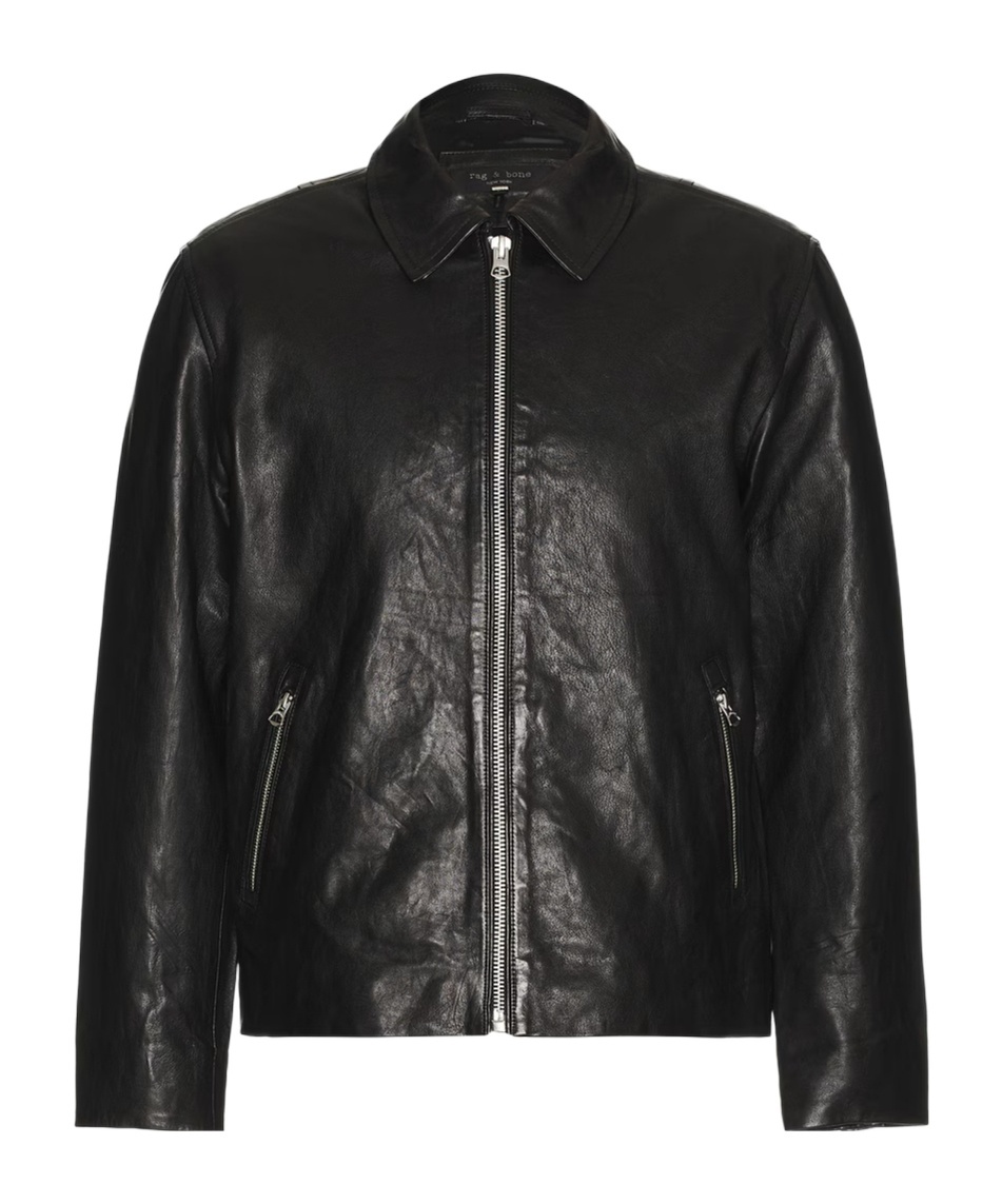 Rag & Bone Melrose Textured-leather Jacket In Multi