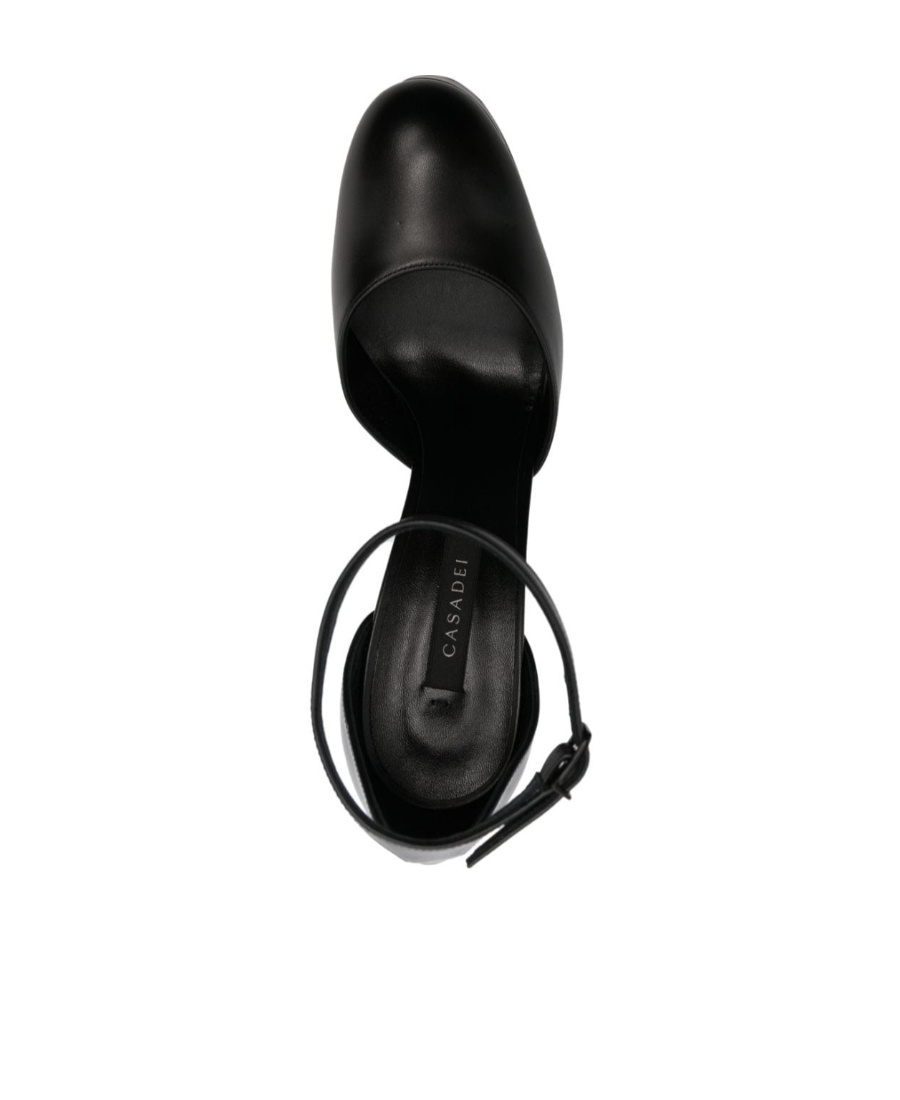 Casadei Black Patent Leather Pumps With Platform In Black