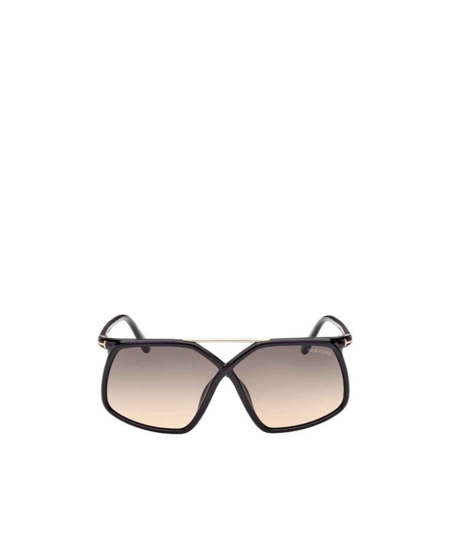 Tom Ford Meryl 64mm Gradient Polarized Oversize Square Sunglasses In Brown