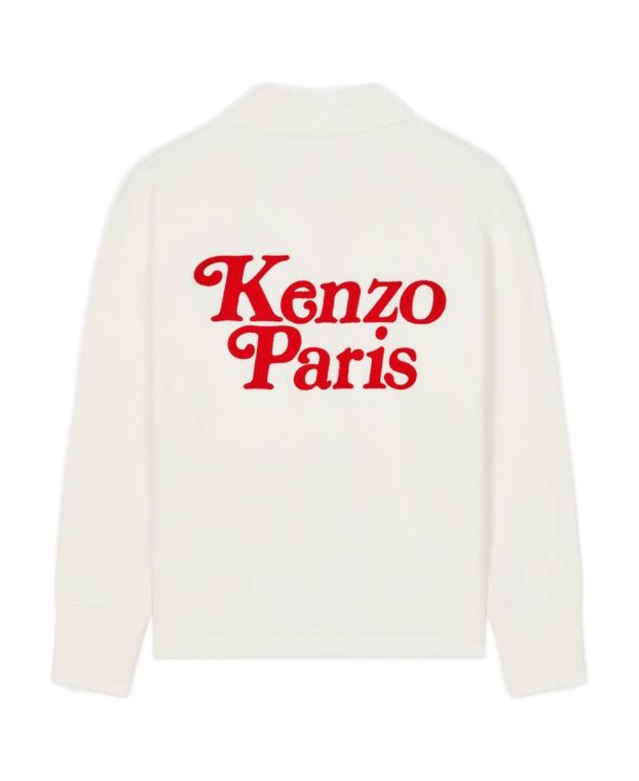 Kenzo X Verdy Embroidered Cardigan In White