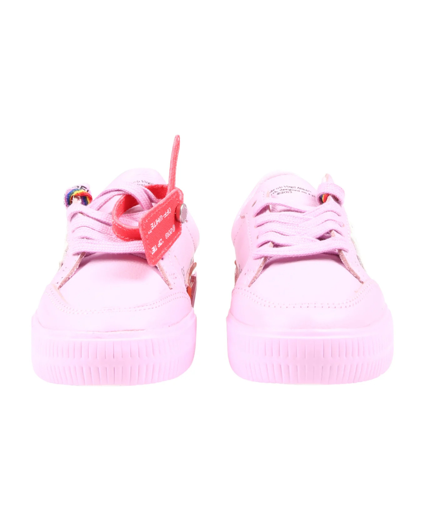 Off-white Kids Pink Vulcanized Sneakers In Pink