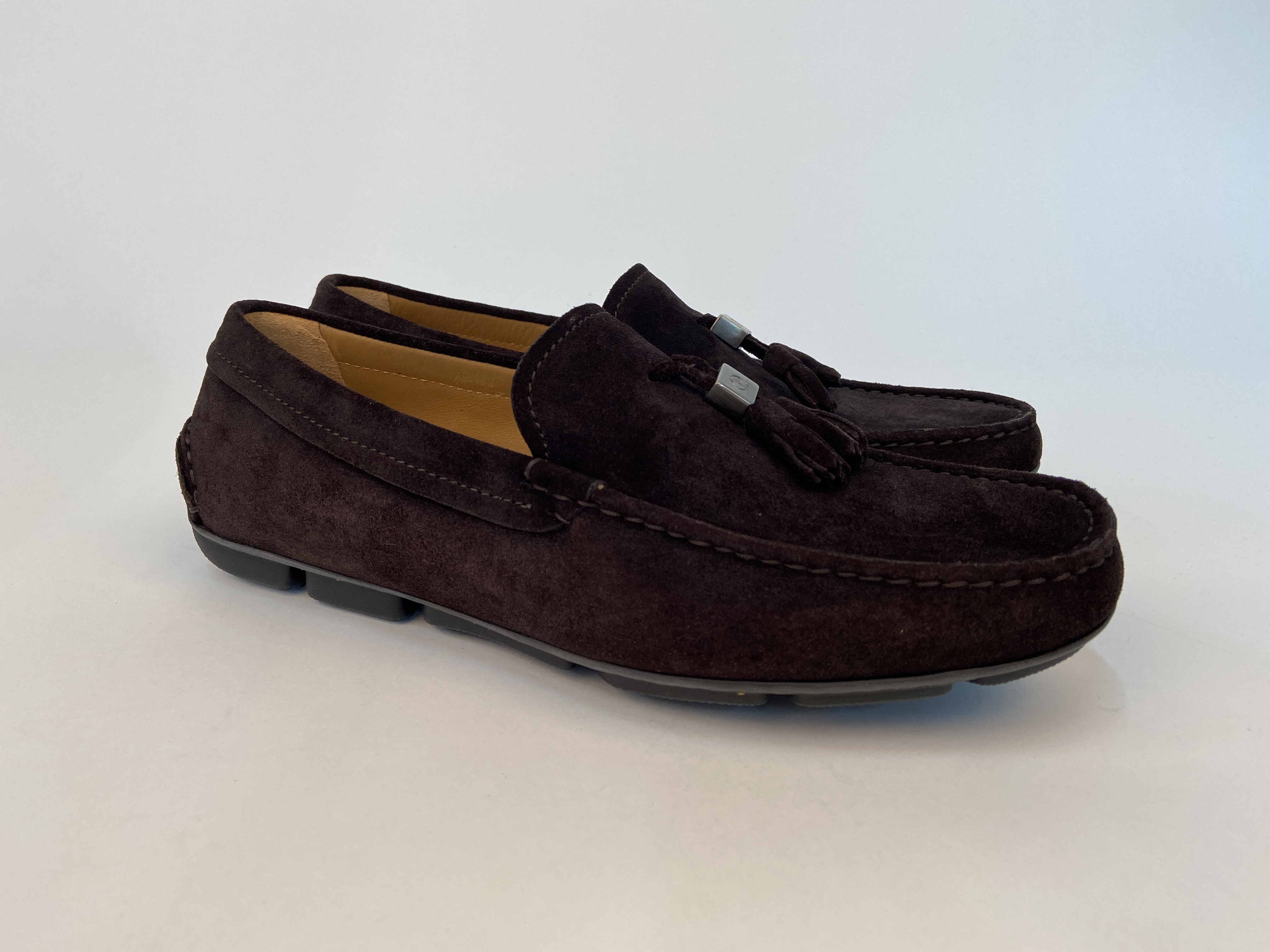 Giorgio Armani Logo Leisure Business Shoes In Black