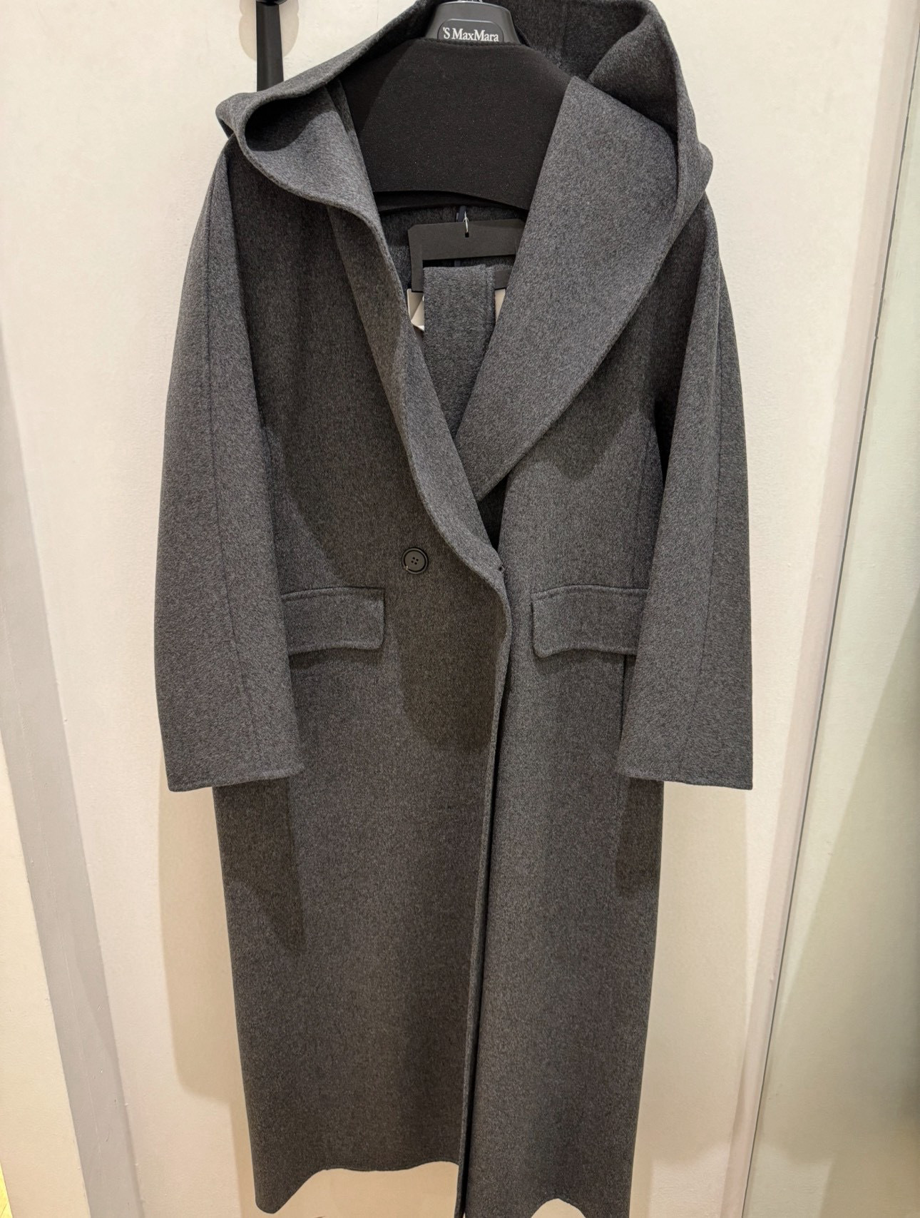 Max Mara 's Hooded Belted Coat In Gray