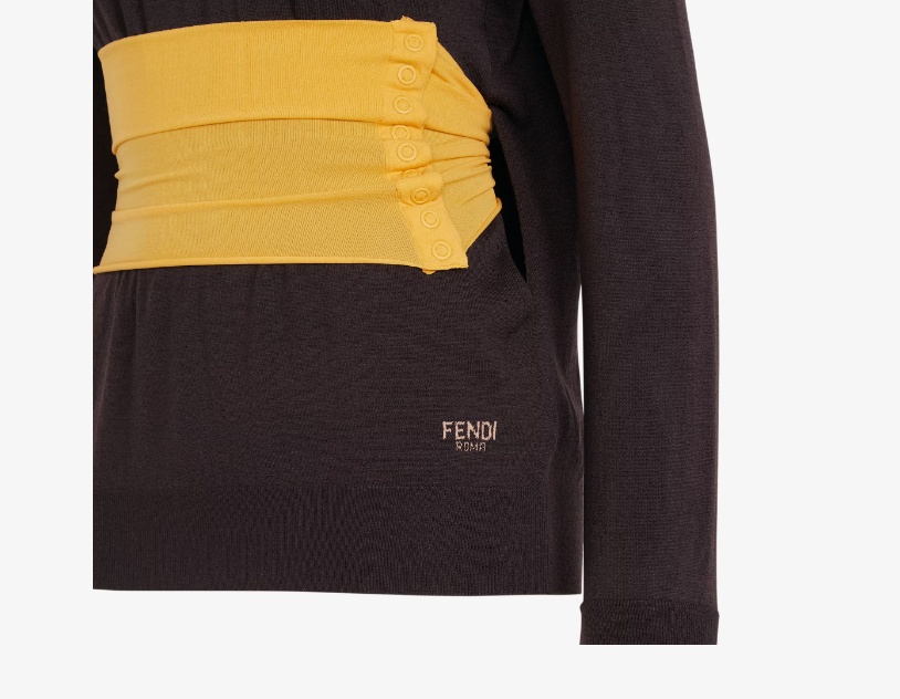 Shop Fendi Asymmetric Sweater In Black