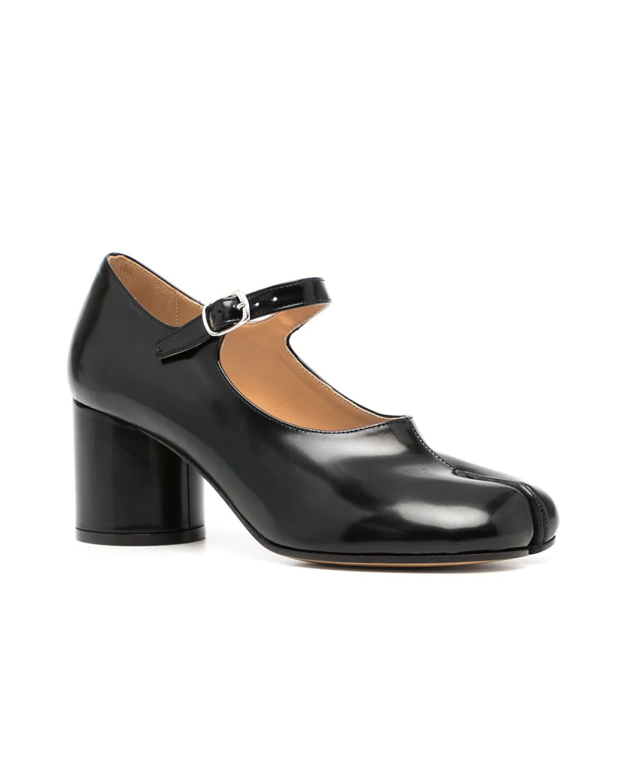 Maison Margiela Tabi Block-heel Ankle-strap Pumps In Black