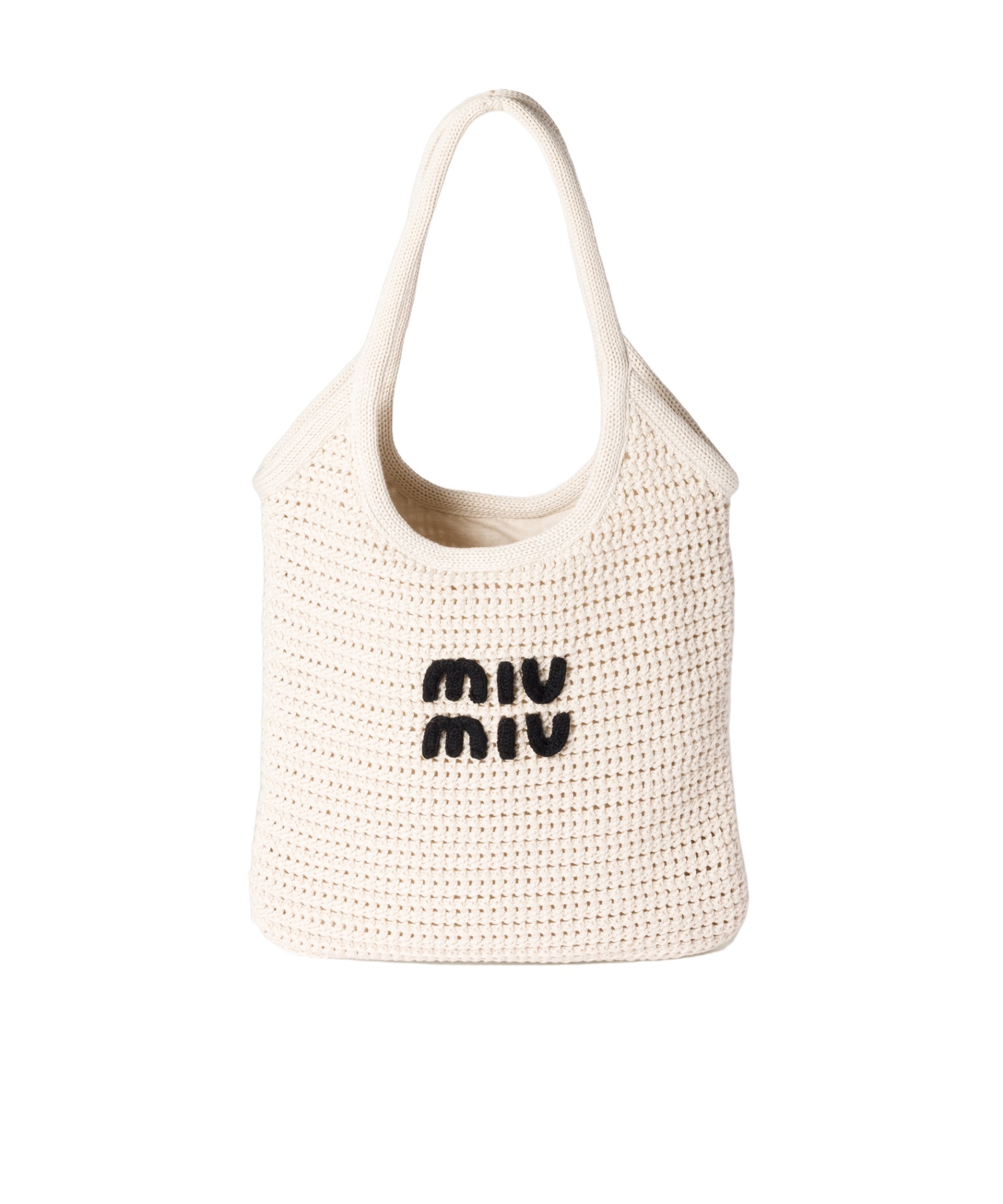 Miu Miu Ivy Raffia-effect Woven Tote Bag