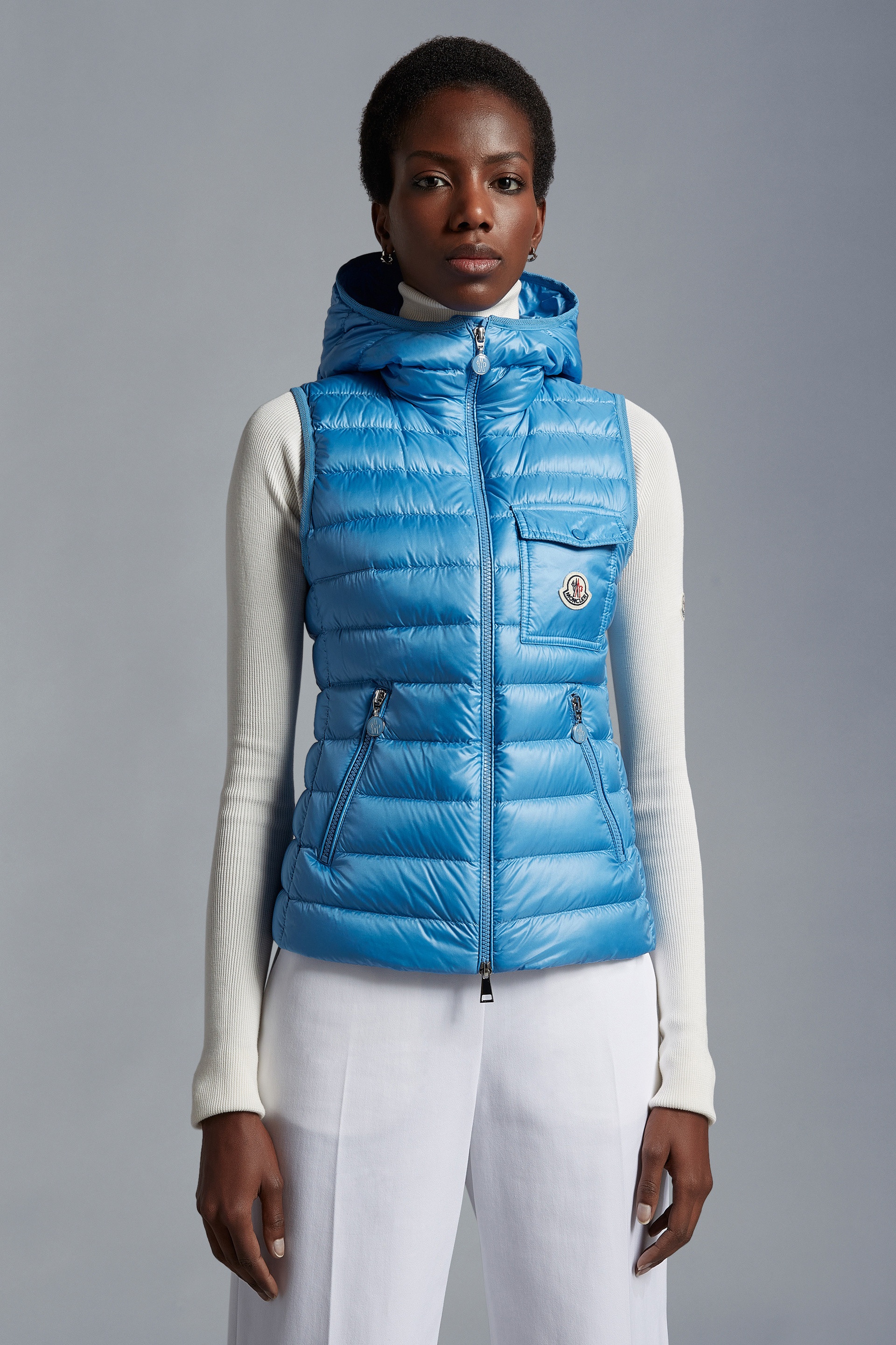 Moncler Vests In Blue