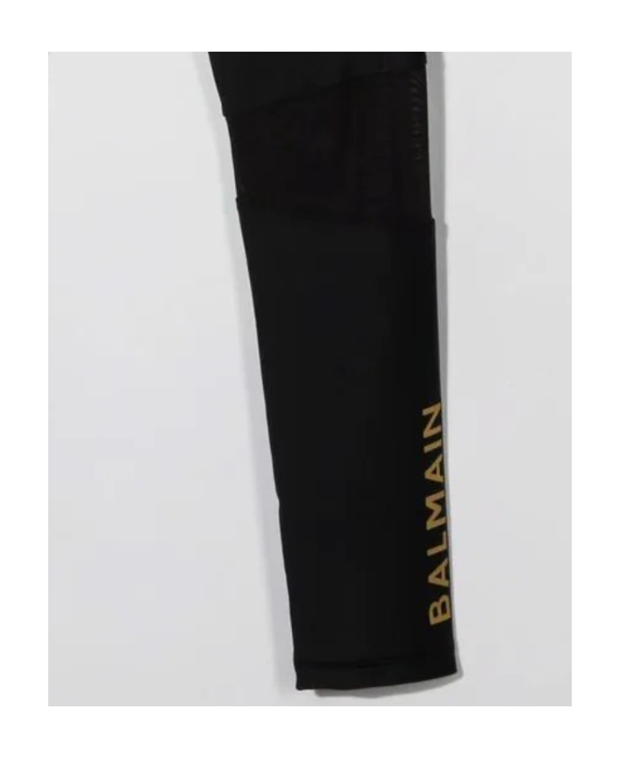 Balmain Logo-print Leggings In Black