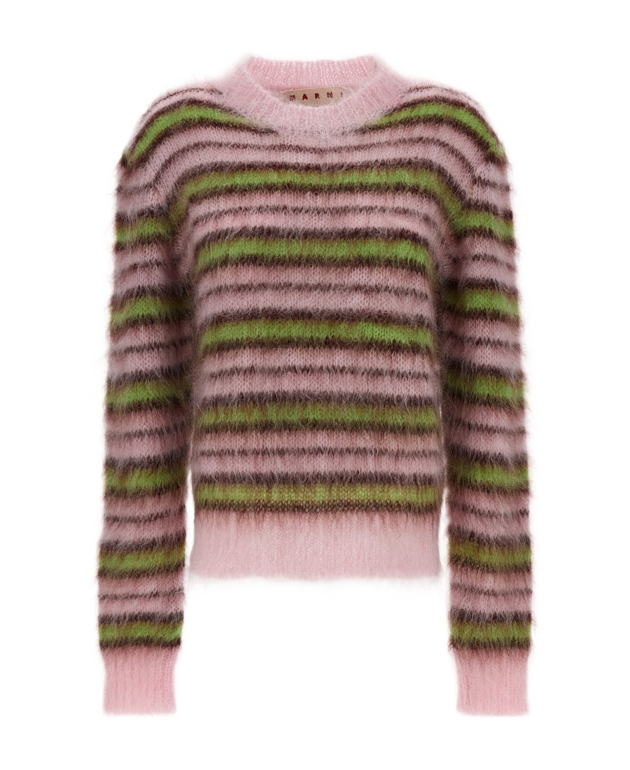 Marni Iconic Brushed Stripes Sweater In Multicolor