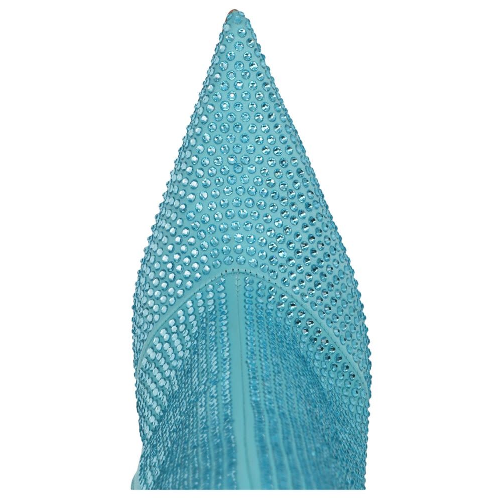 Liu •jo Leonie Hanne X Liu Jo Embellished Pointed Toe Boots In Blue