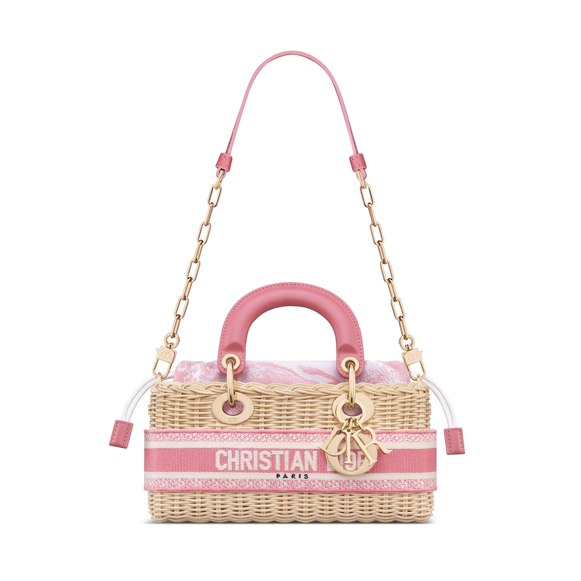 Dior Iviera Small Lady D-joy Bag In Pink