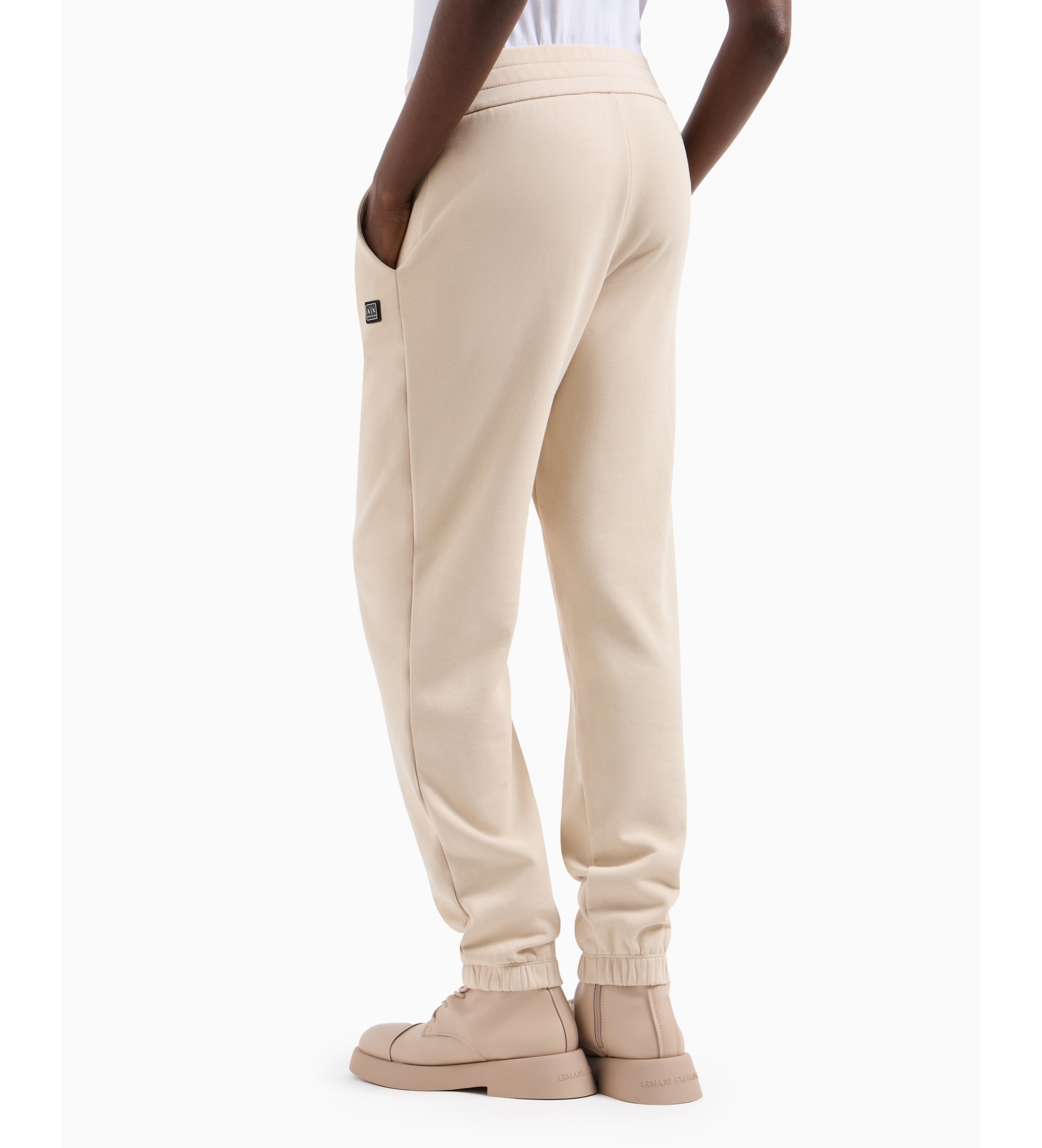 Shop Armani Exchange Logo Trousers In True Color