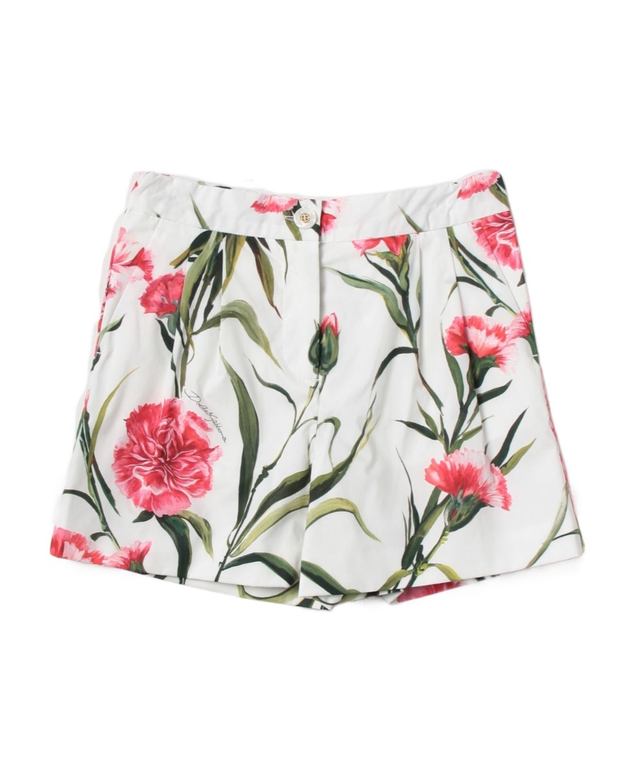 Dolce & Gabbana Shorts Garofani In White