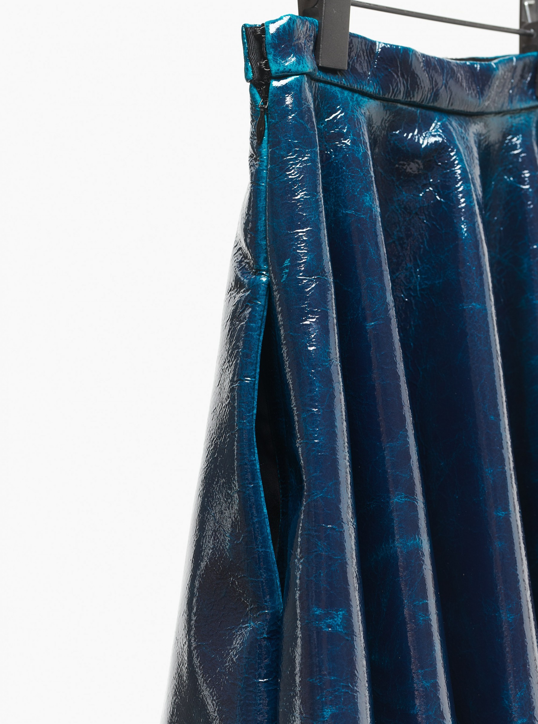 Alaïa High-waist Flared Midi Skirt In Blue
