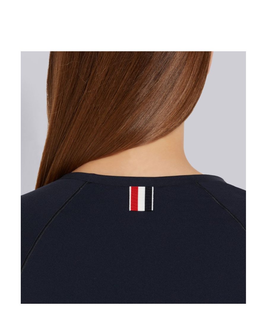 Thom Browne 4-bar Compression Long Sleeve Top In Black