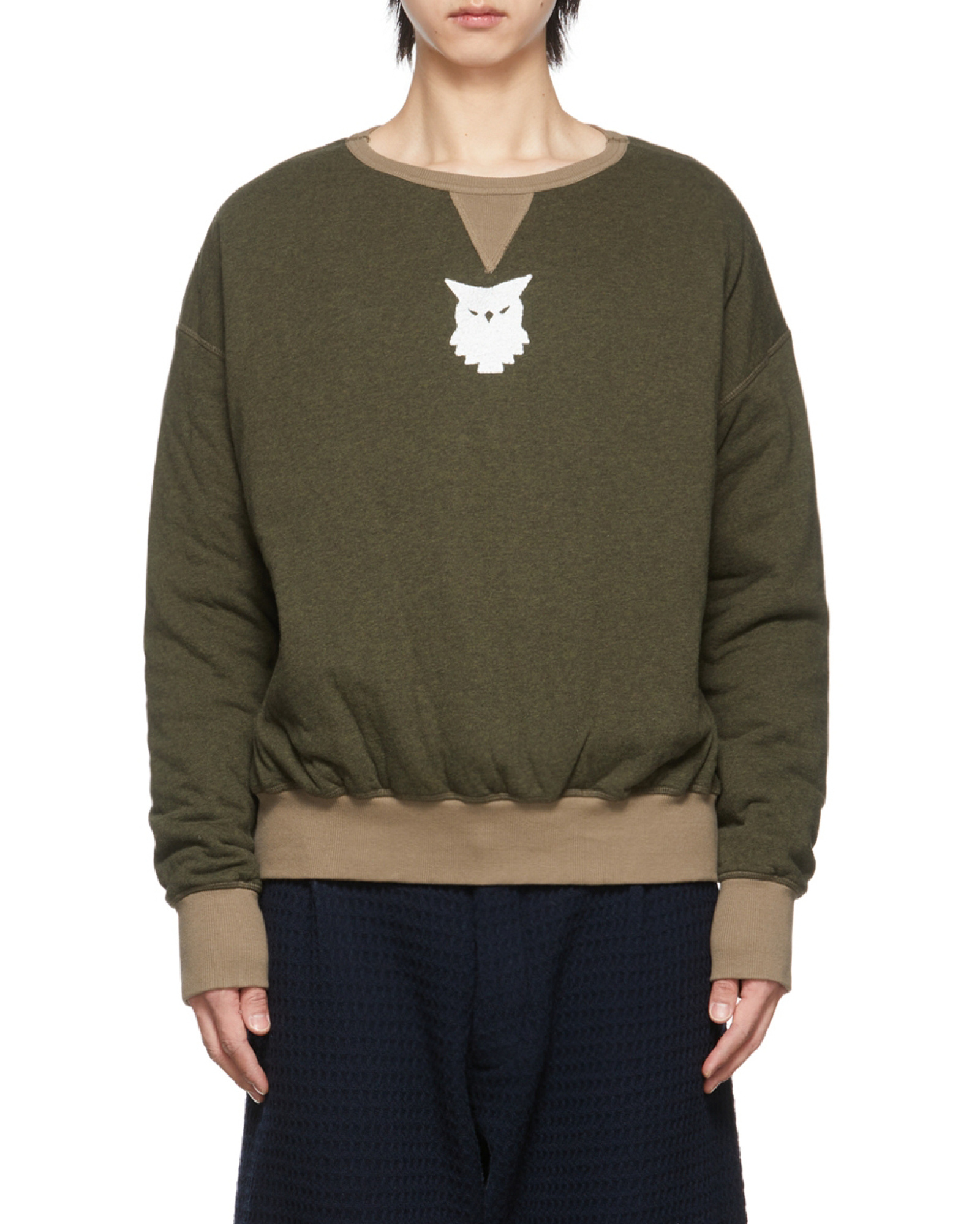 Maison Margiela Bird-patch Sweatshirt In Green