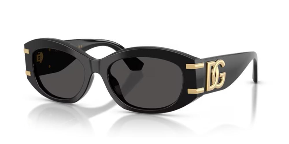 Dolce & Gabbana Womens Black Dg4502 Oval-frame Acetate Sunglasses