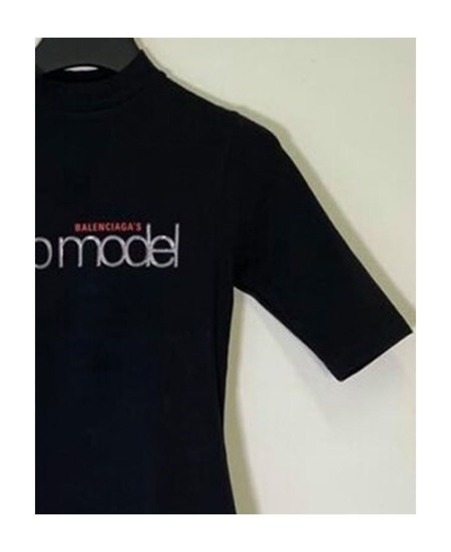Balenciaga Letter Pattern T-shirt In Black