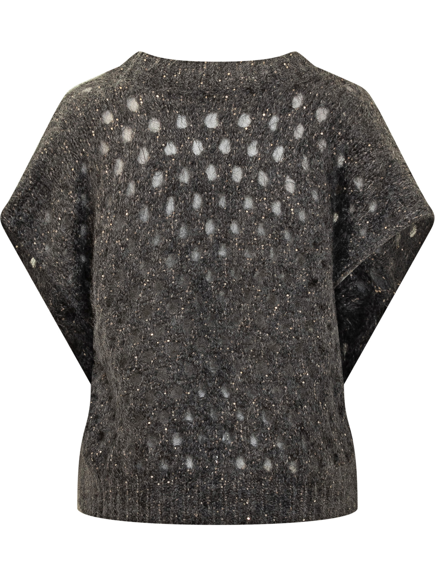Brunello Cucinelli Short-sleeve Embellished Top In Multi