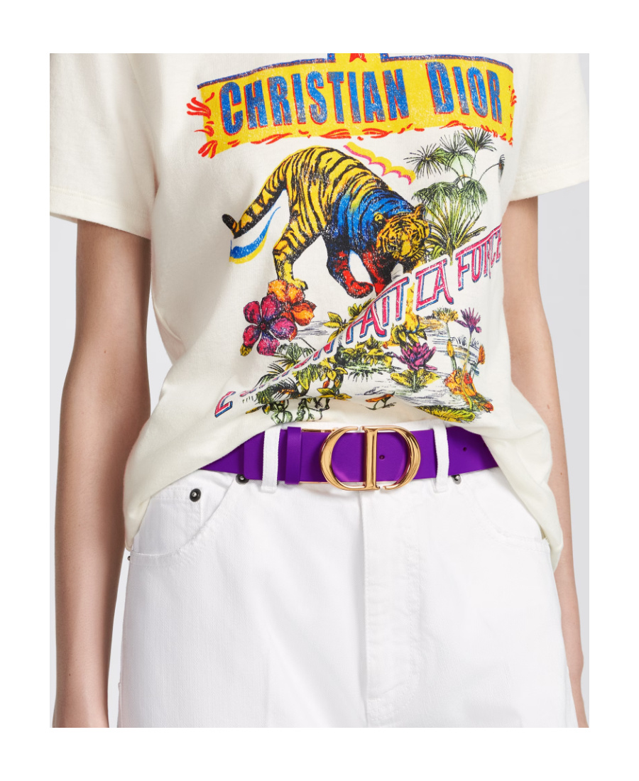 Dior 30 Montaigne Double-sided Belt In Purple