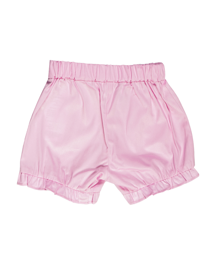Moschino Logo-patch Cotton Shorts In Pink