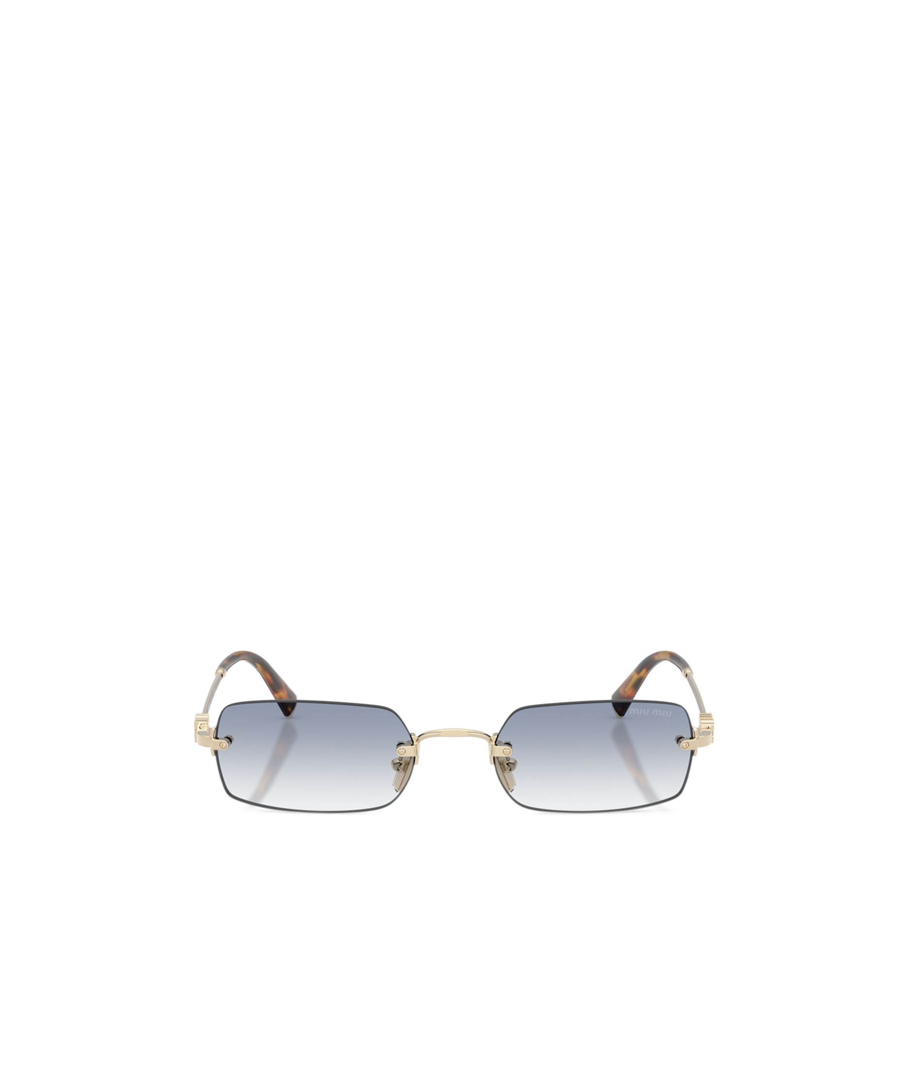 Miu Miu Rectangular Sunglasses In Gray