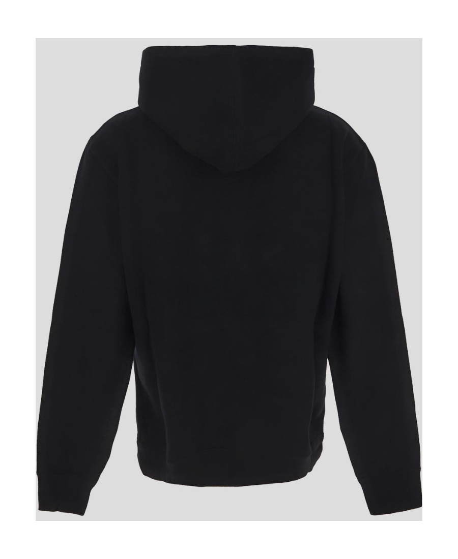 Saint Laurent Logo Hoodie In Black