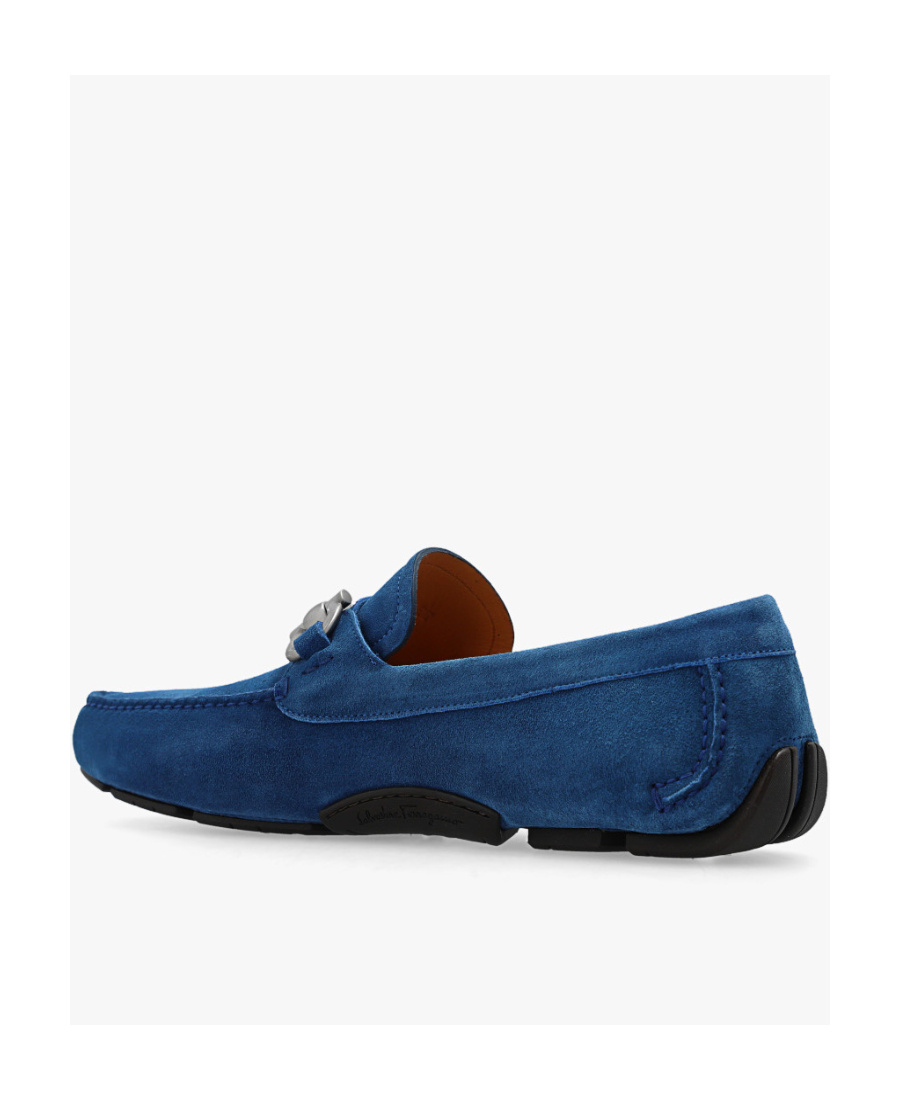 Ferragamo Parigi Suede Loafers In Blue