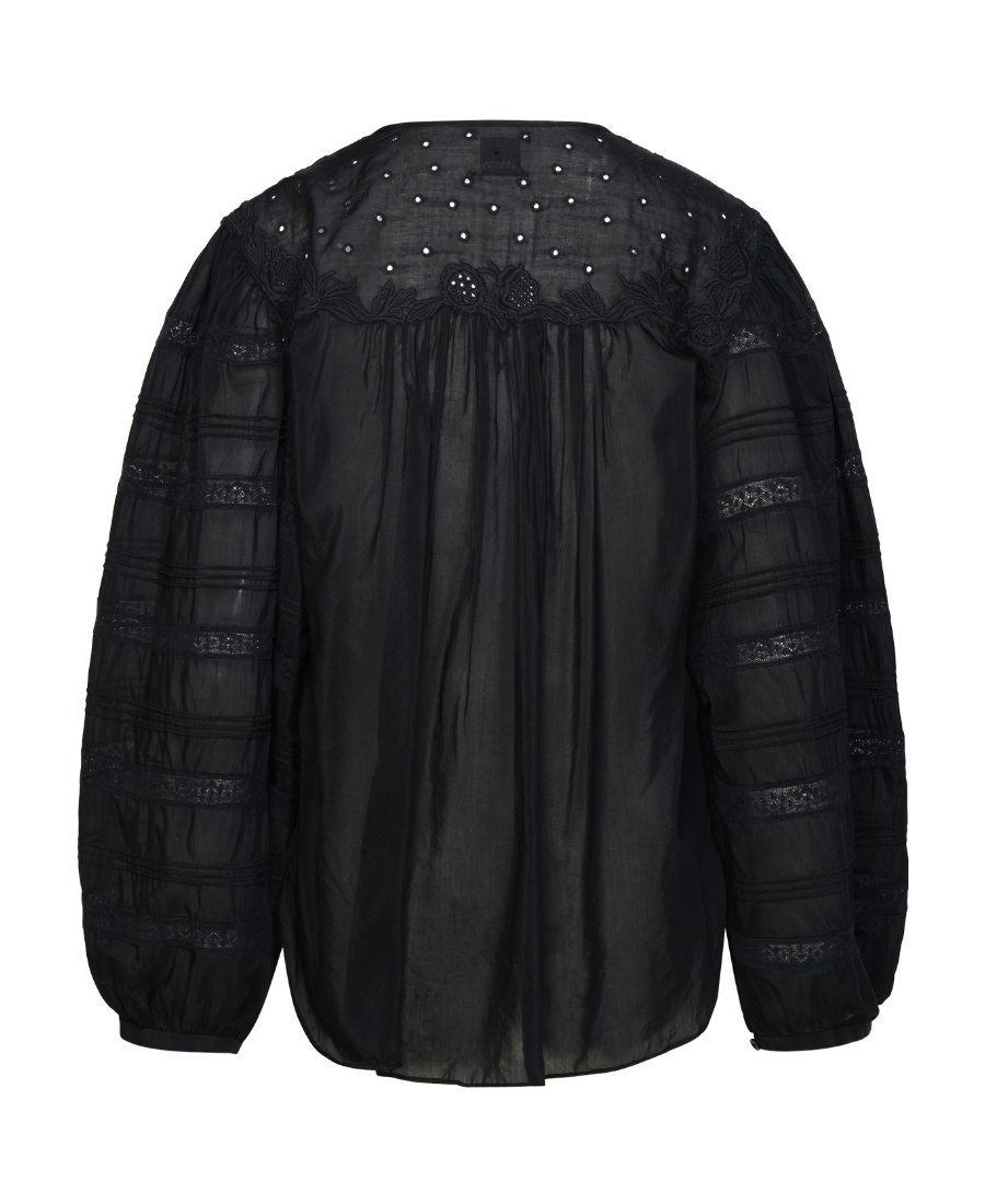 Isabel Marant Women's Cotton Blend Gregoria Blouse Top In Black