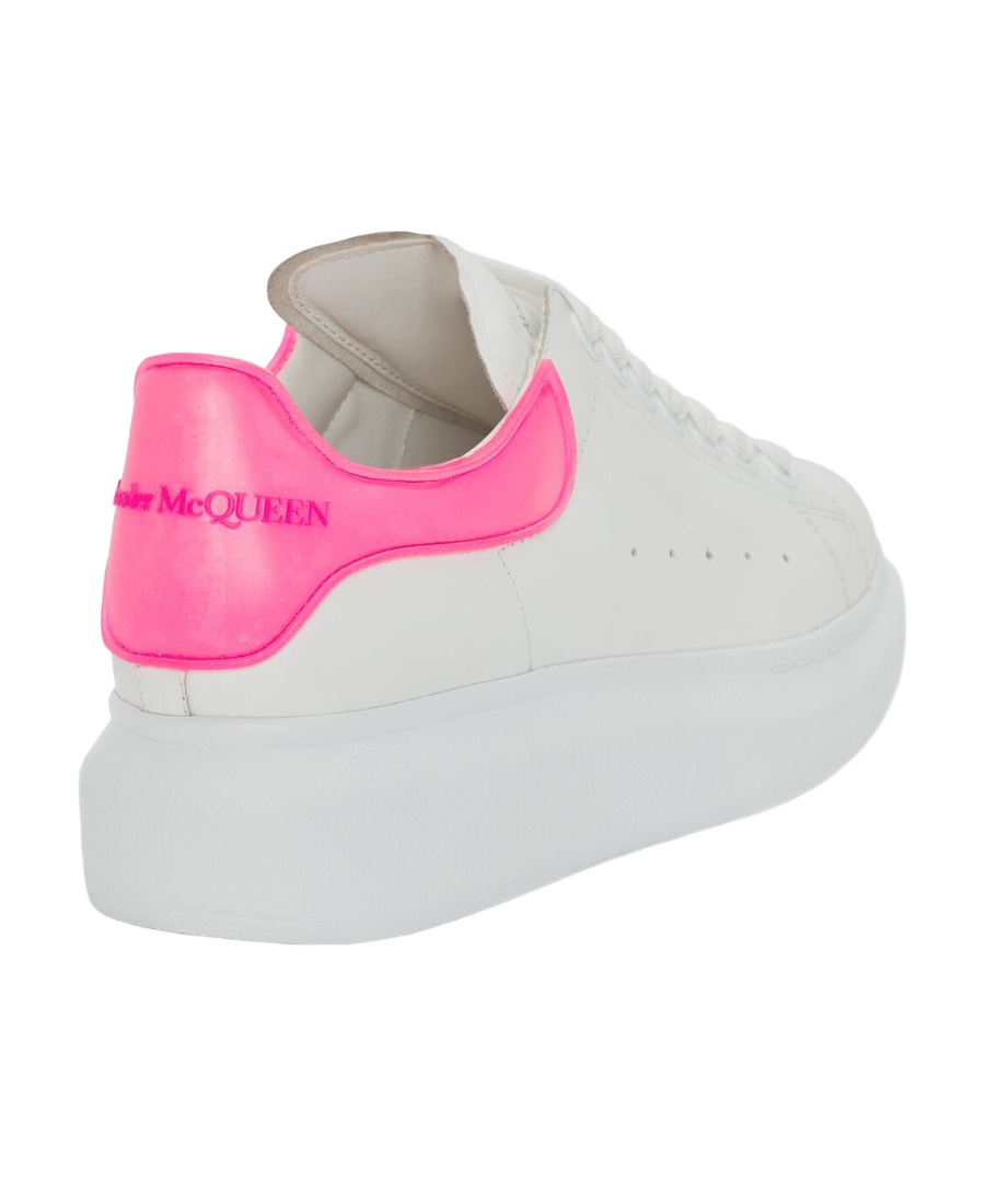 Alexander Mcqueen Oversized Lace-up Leather Sneakers In White