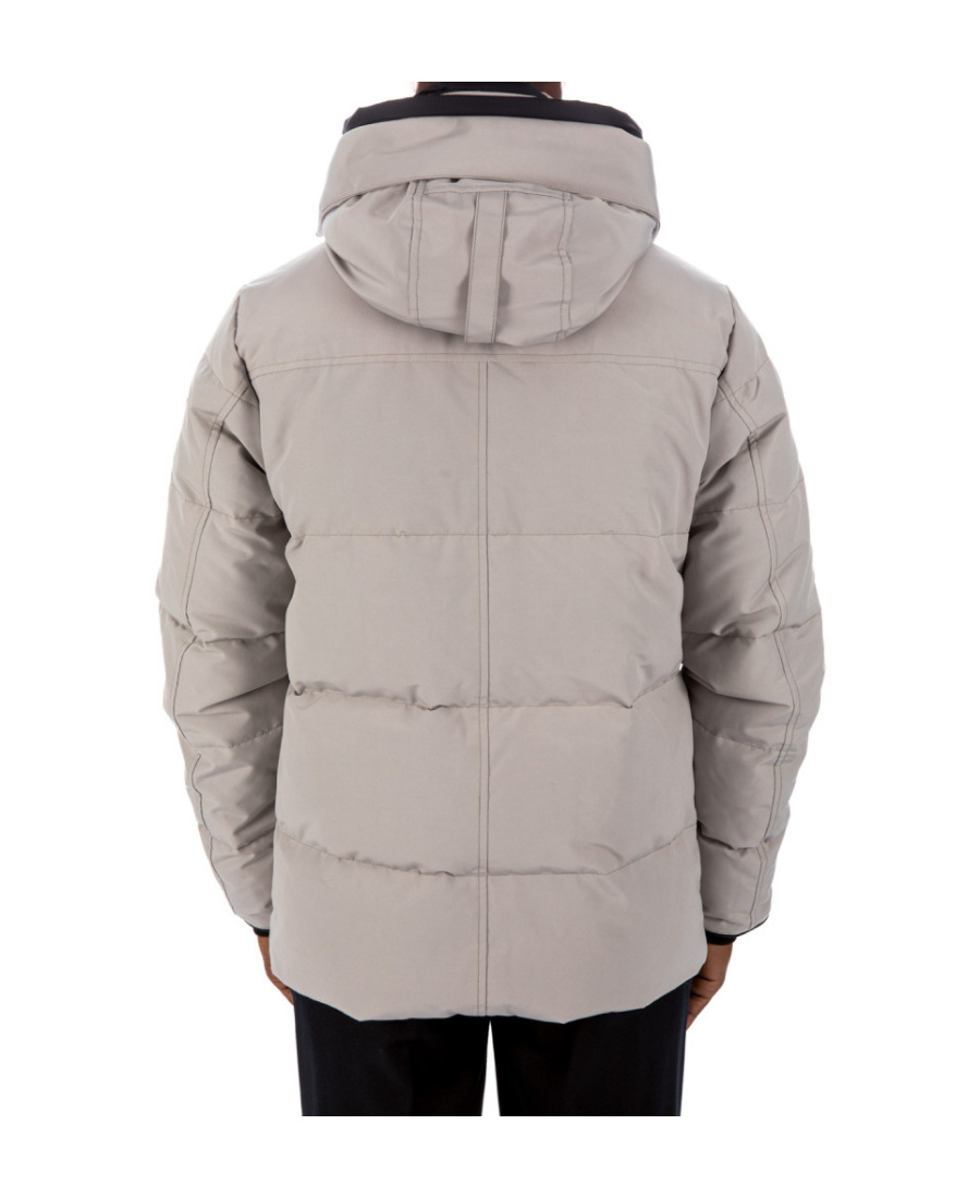 Canada Goose Logo-patch Padded Jacket In Gray