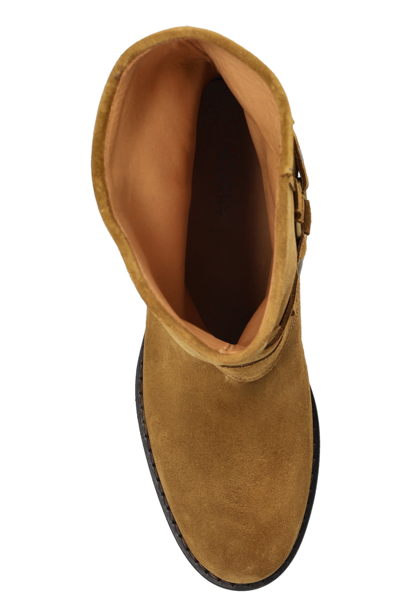 Isabel Marant Round Toe Short Boots In Brown