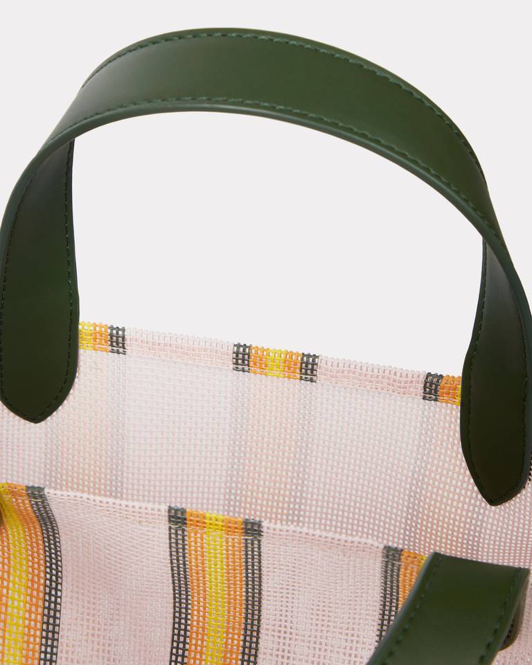 Kenzo ' Coast Lines' Small Tote Bag In Mesh In Pink