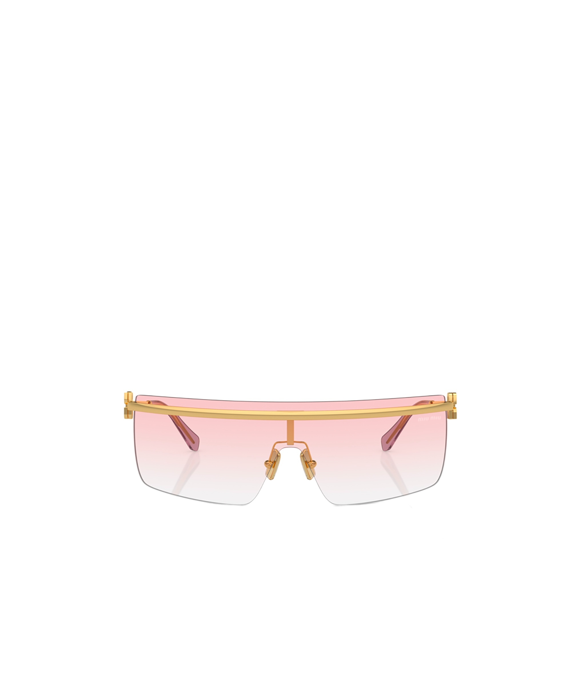 Miu Miu Womens Gold Mu 50zs Irregular-frame Metal Sunglasses In Pink