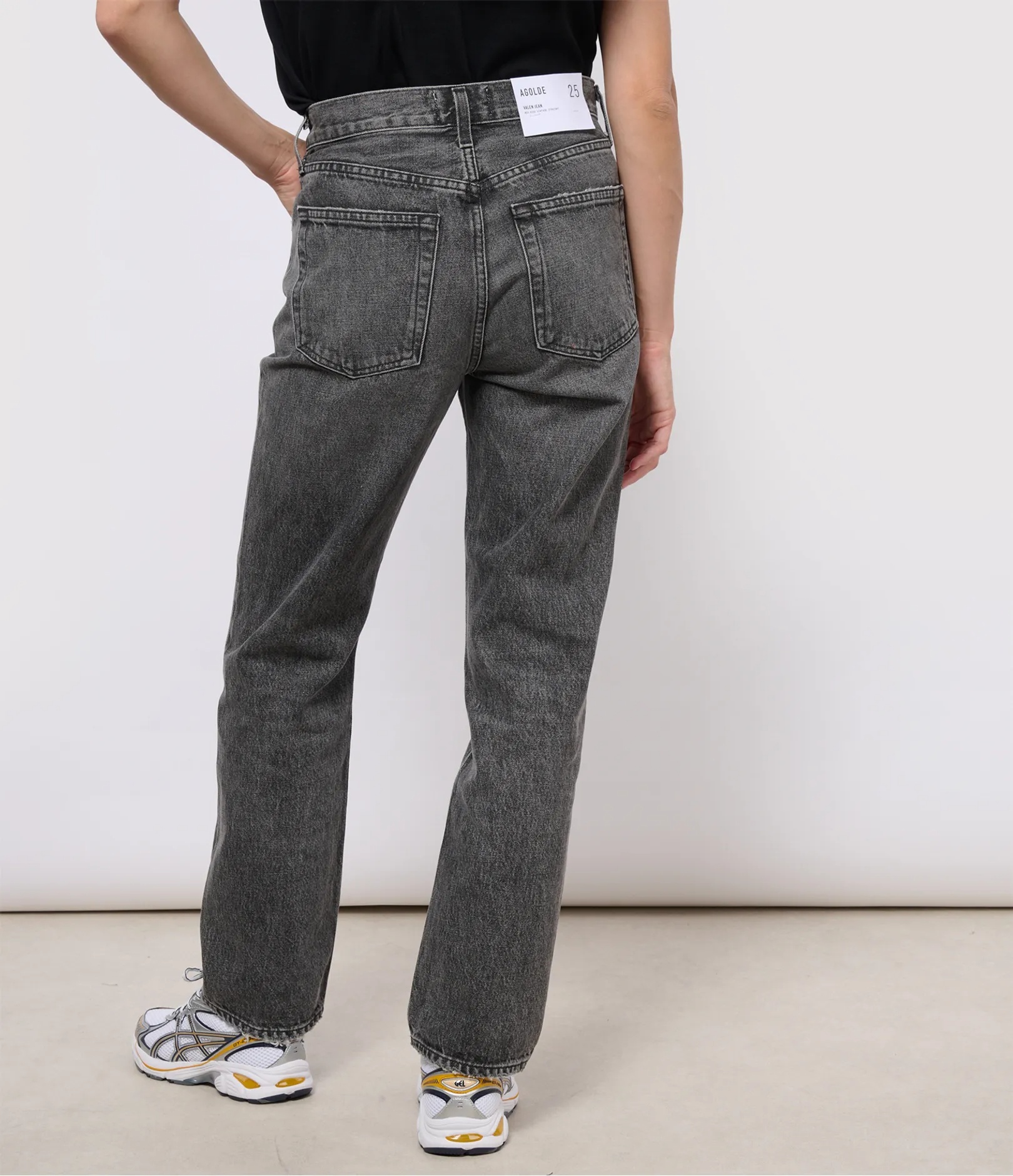 Agolde Belt-loop Jeans In Gray