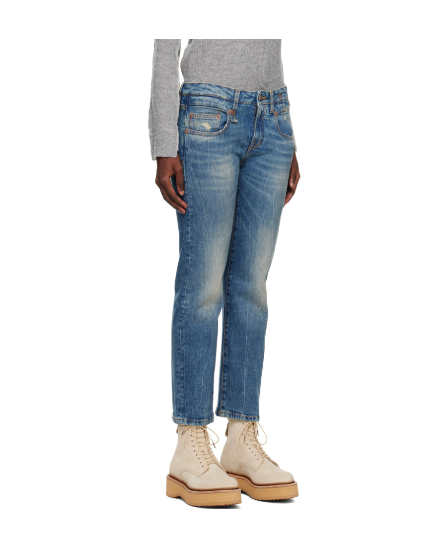 R13 Denim Trousers With Boy Logo In Blue