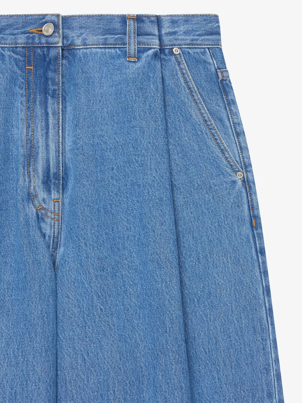 Givenchy Blue Oversized Jeans In Blue