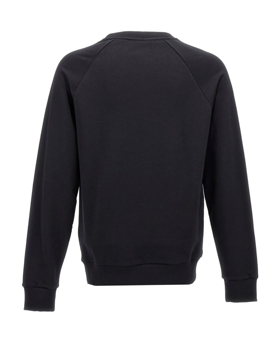 Balmain Logo Printed Cotton Sweatshirt In Black