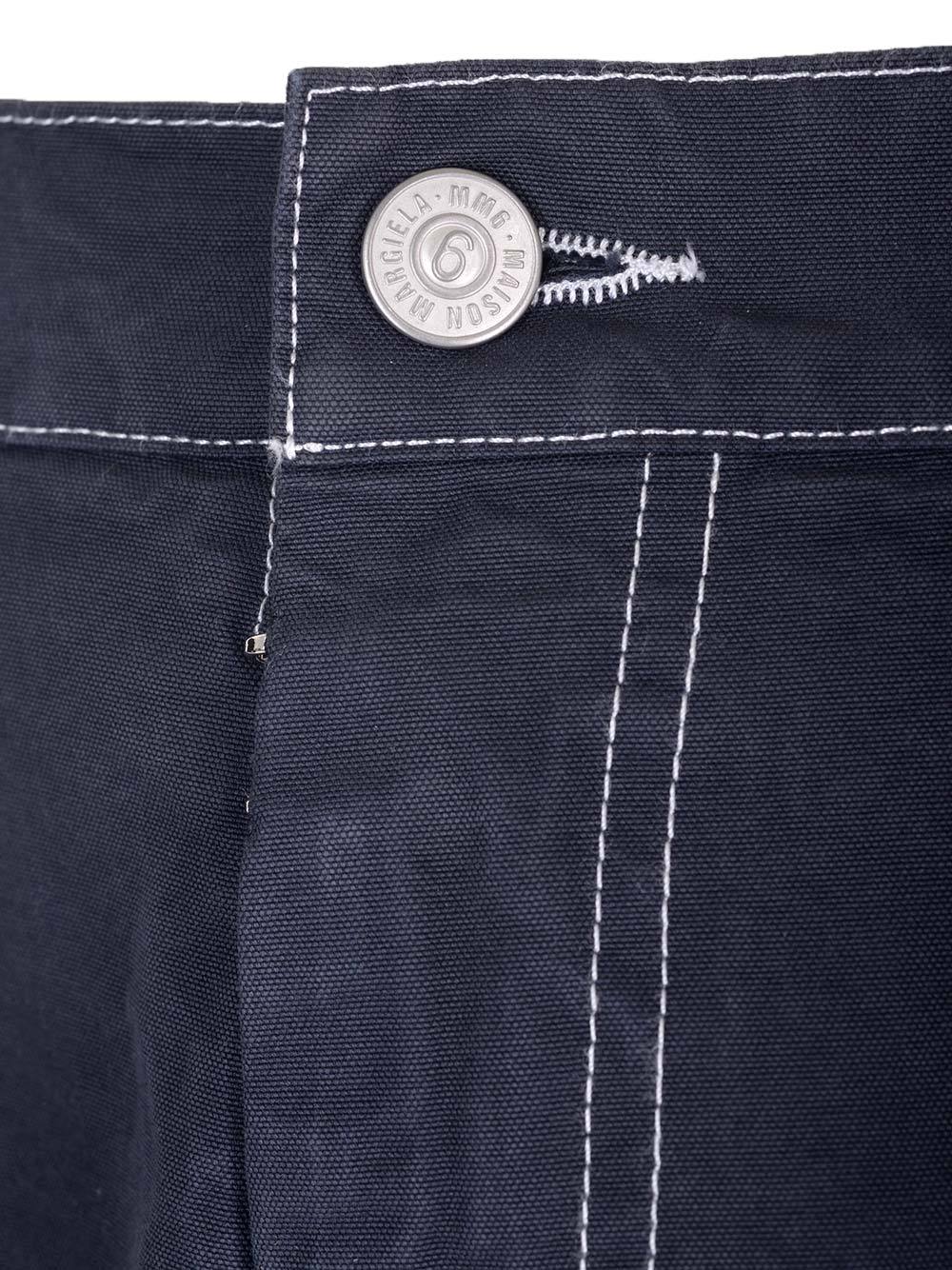 Mm6 Maison Margiela Numeric Signature Trousers In Blue