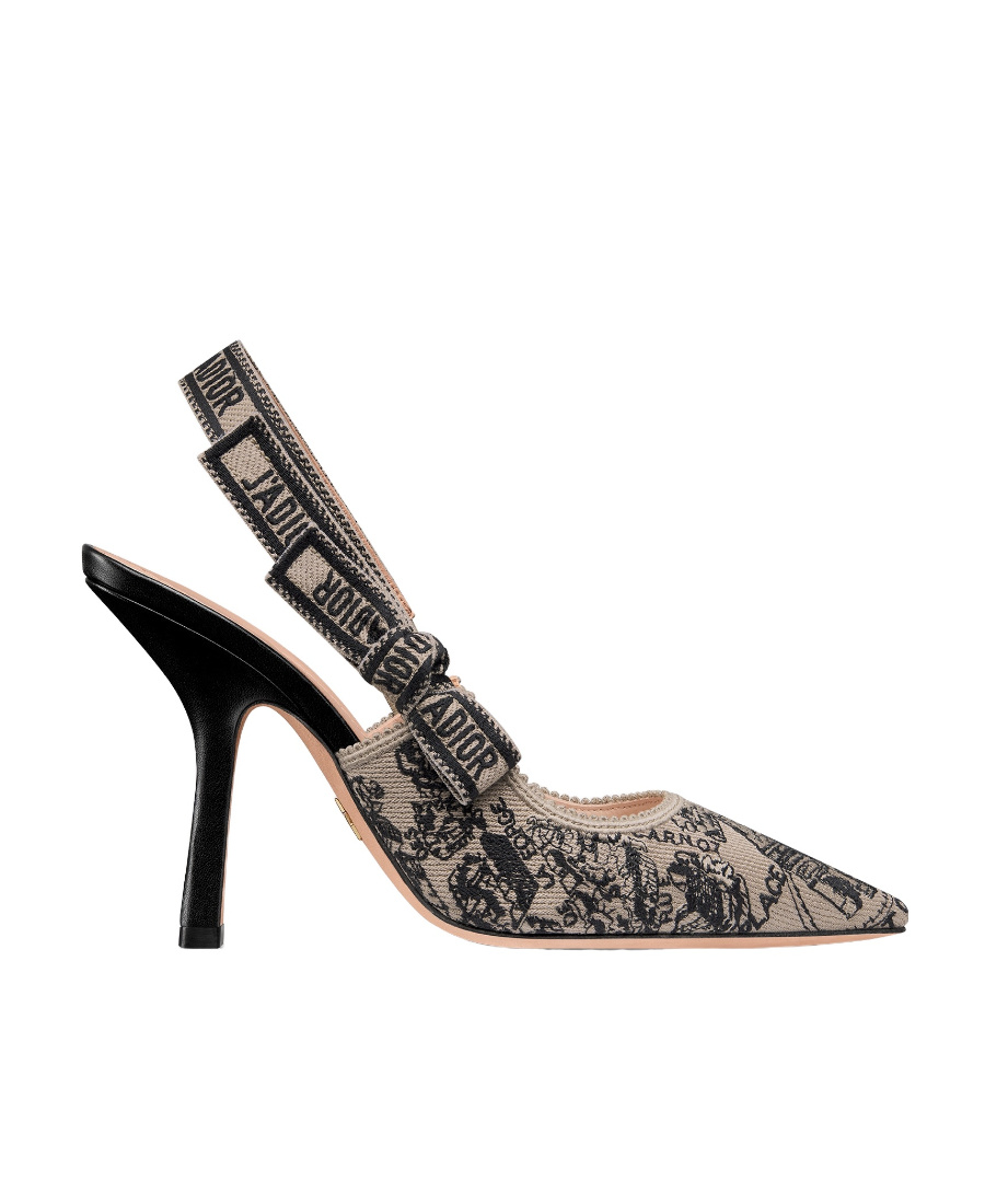 Dior Pointed Slack-heeled Heels In Black