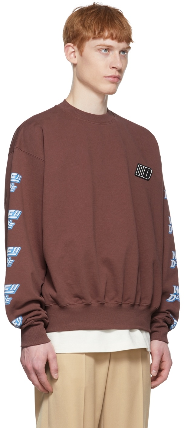 We11 Done Round-neck Pullover Sweater In Red