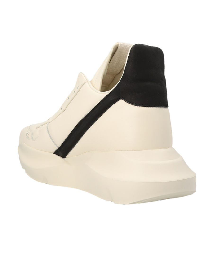 Rick Owens Geo Geth Leather High-top Sneakers In Nude