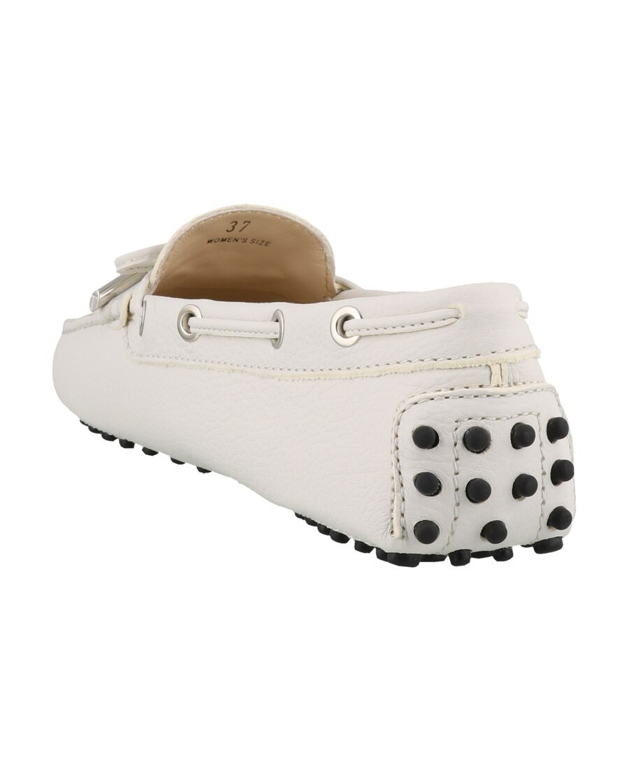 Tod's Woman Loafers Off White Size 7.5 Soft Leather In White
