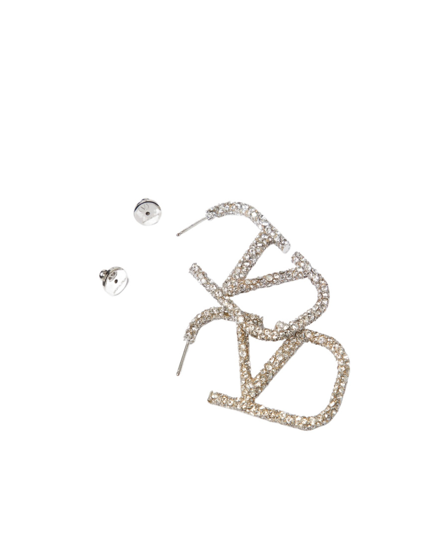Valentino Vlogo Signature Crystal Earrings In Yellow