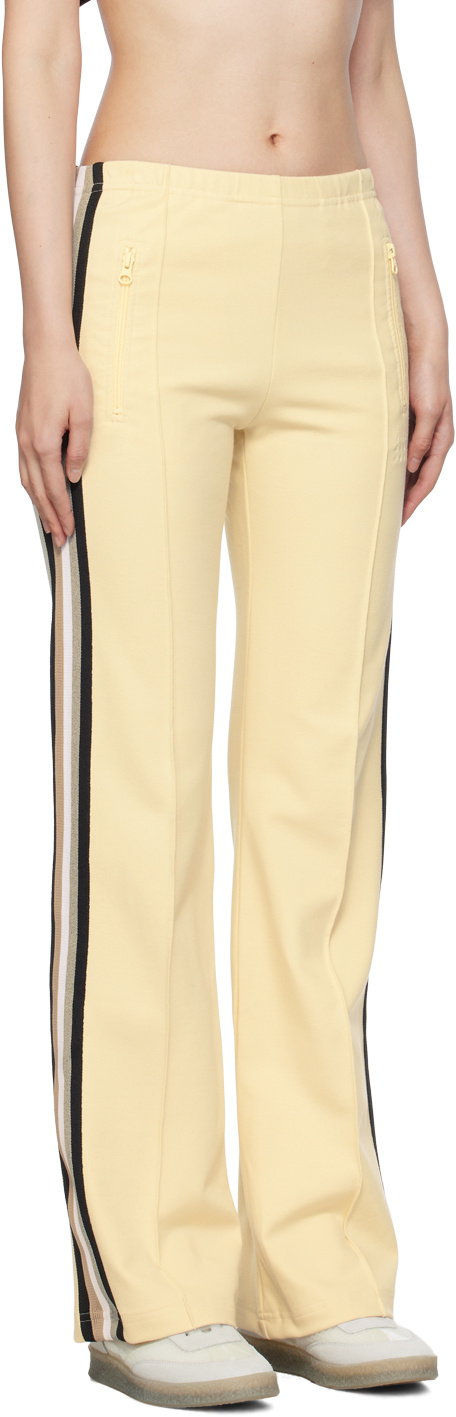 Mm6 Maison Margiela Side-stripe Tapered Trousers In Nude