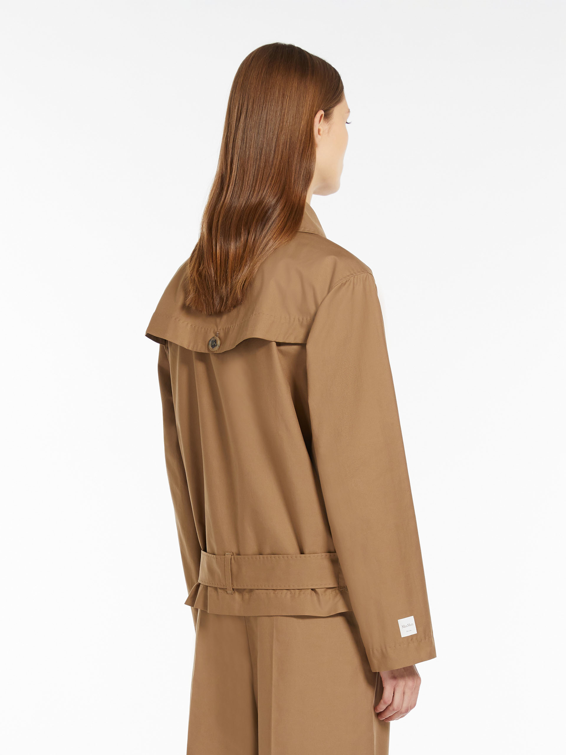 Max Mara Short Single-breasted Trench Coat In Brown