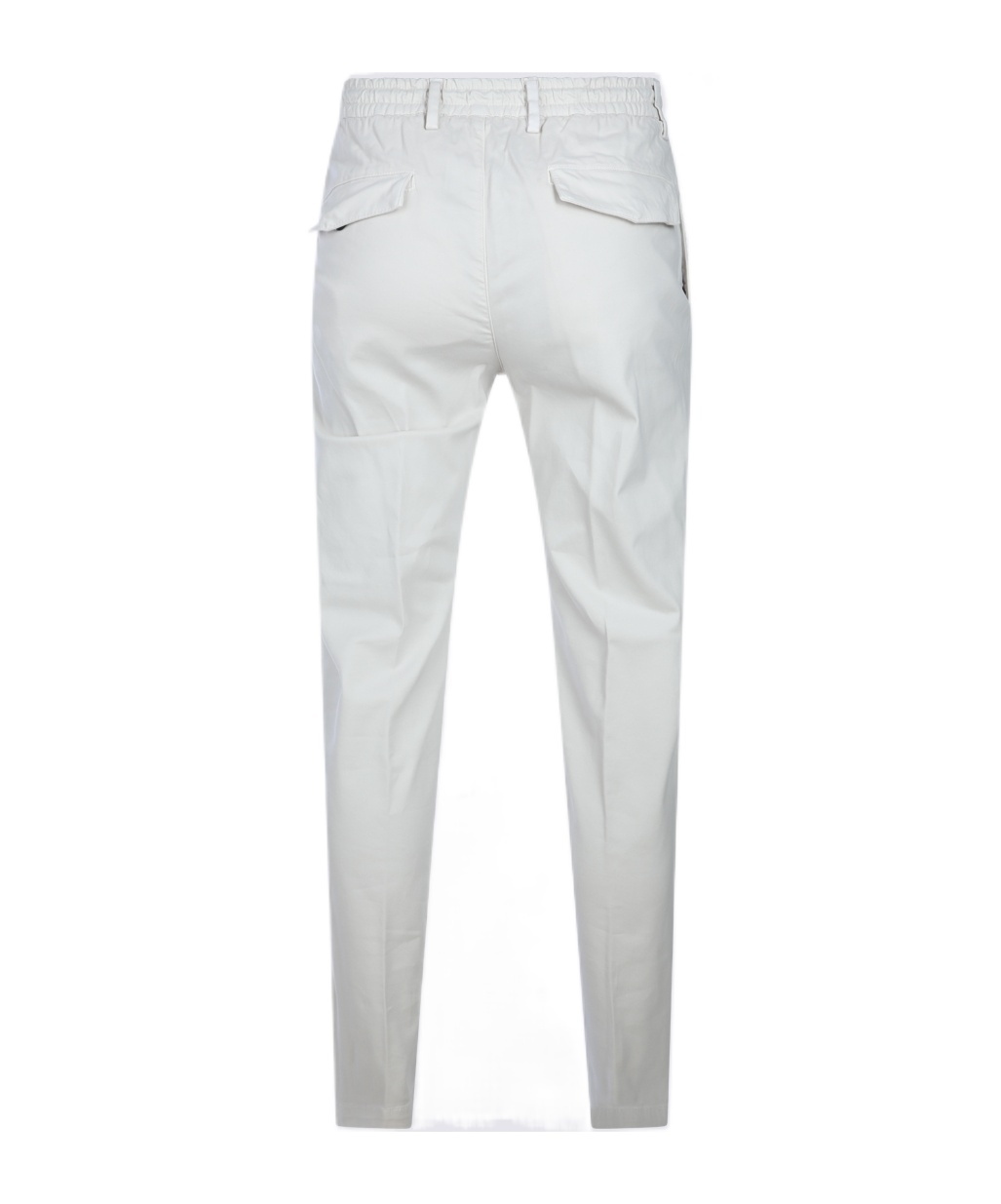 Eleventy Trousers Featuring Elastic Waistband And Pockets In White